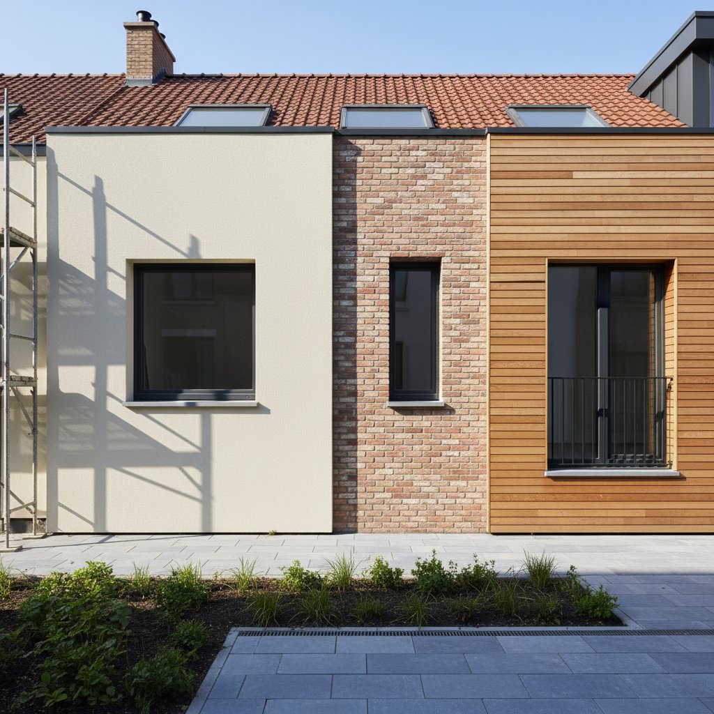 Gevelafwerking vergelijken: crepi, steenstrips of houtbekleding