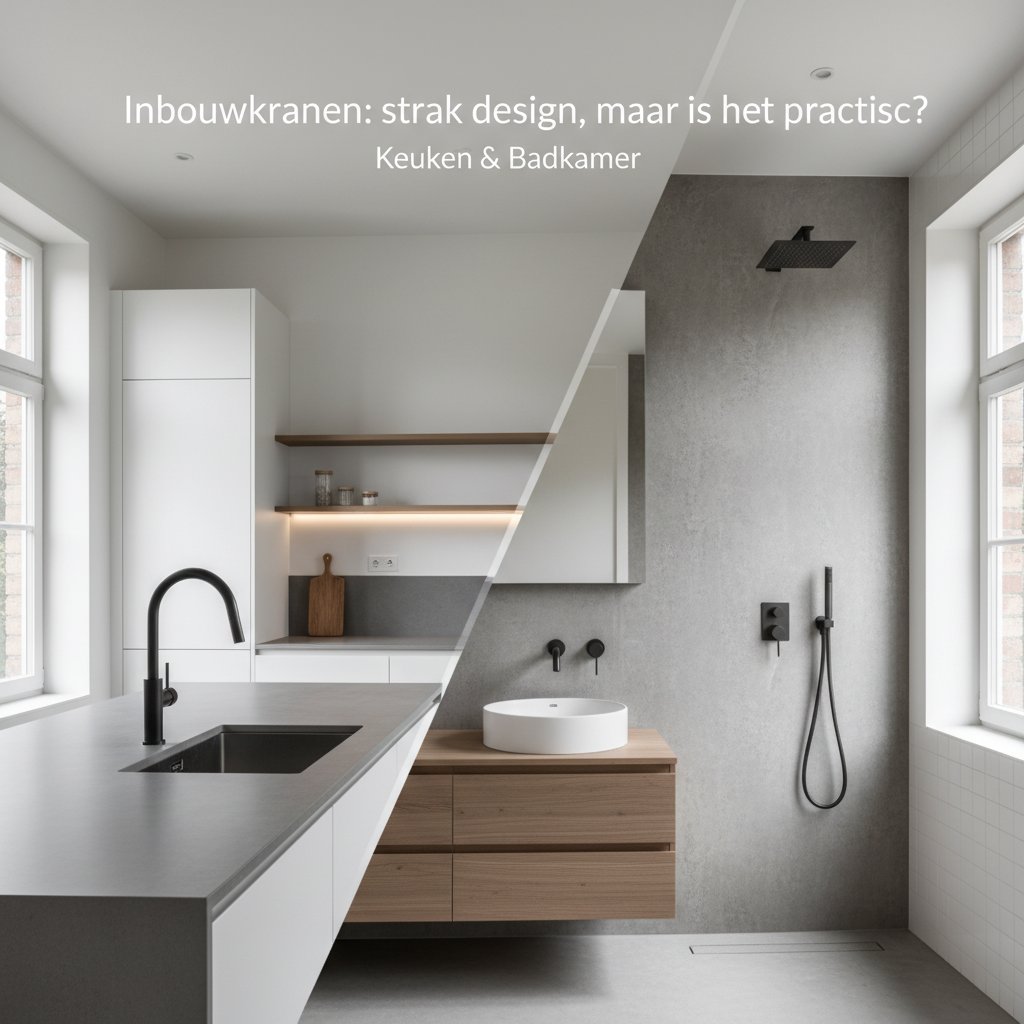 Inbouwkranen: strak design, maar is het praktisch?